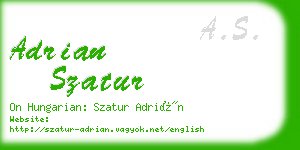 adrian szatur business card